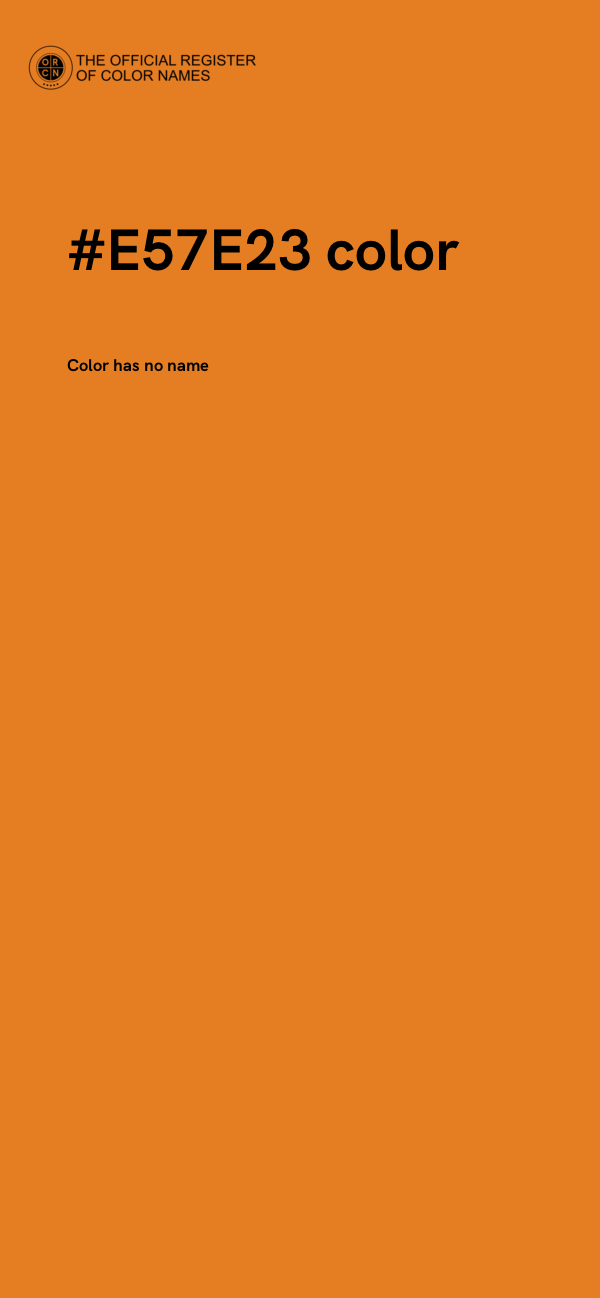 #E57E23 color image