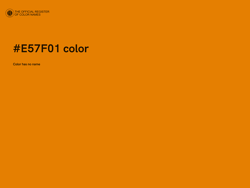 #E57F01 color image