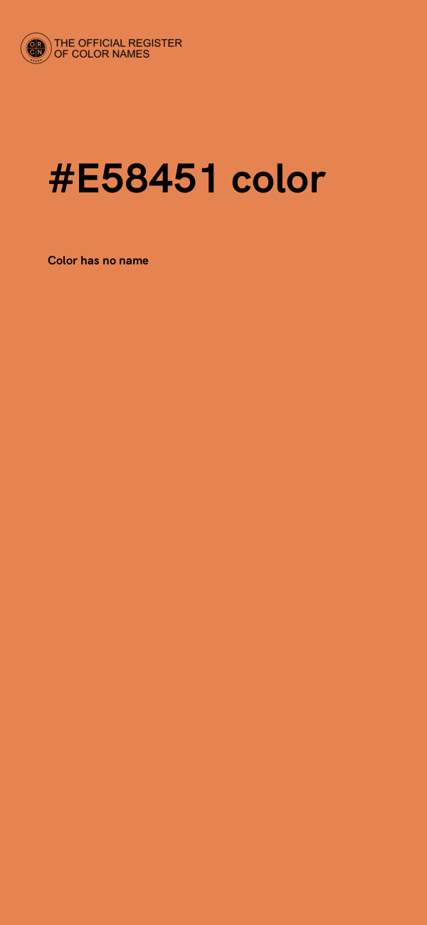 #E58451 color image