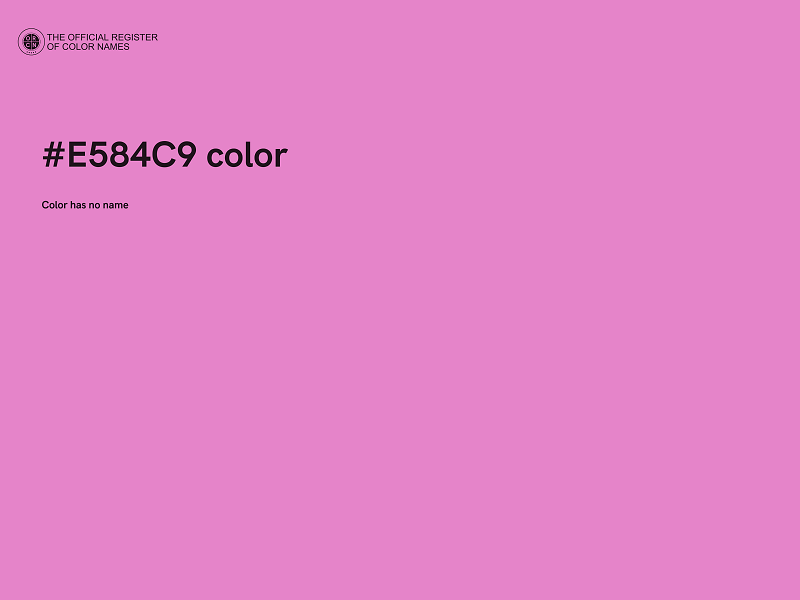 #E584C9 color image
