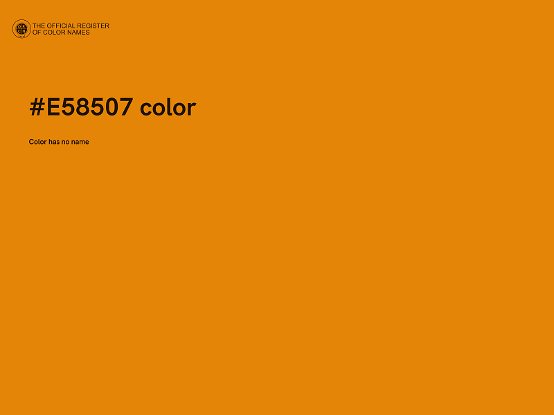 #E58507 color image