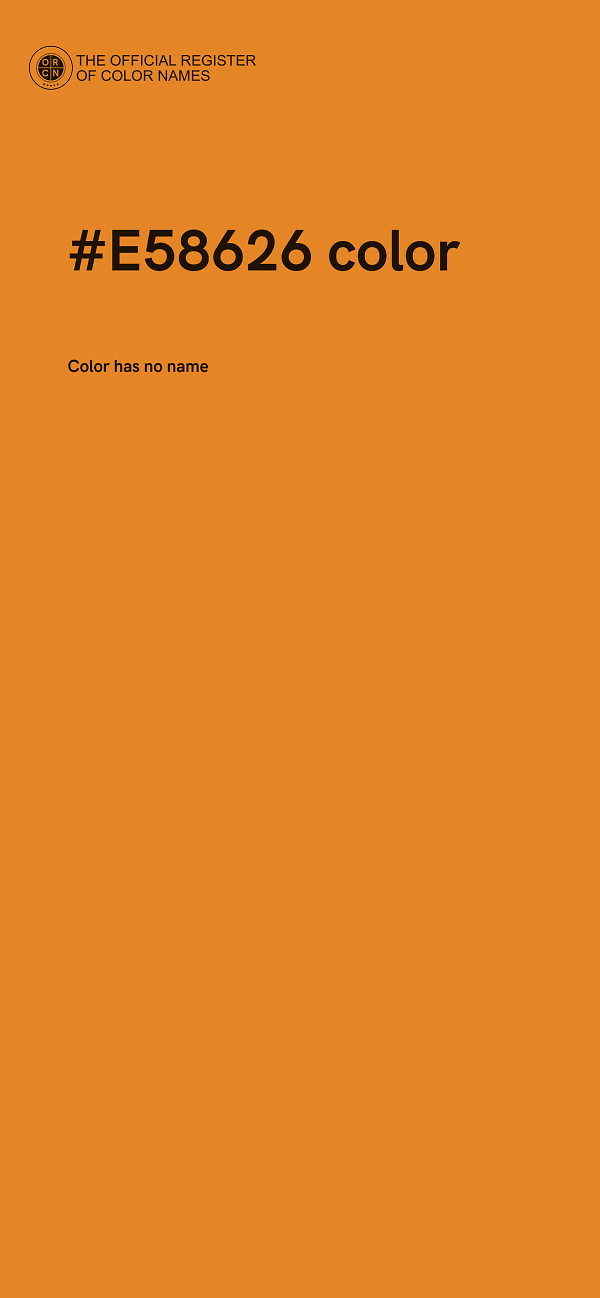 #E58626 color image