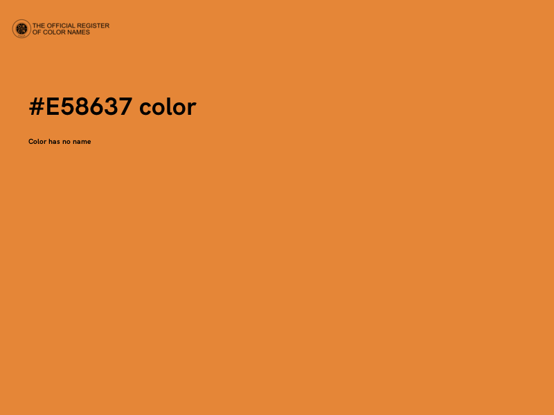 #E58637 color image