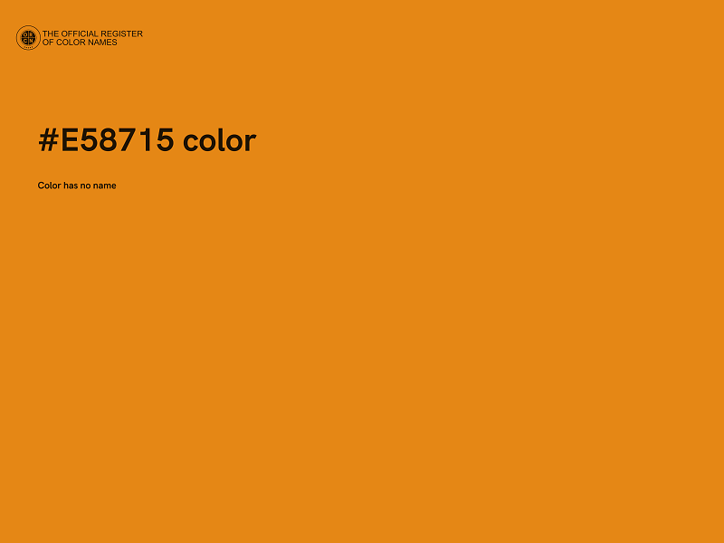 #E58715 color image