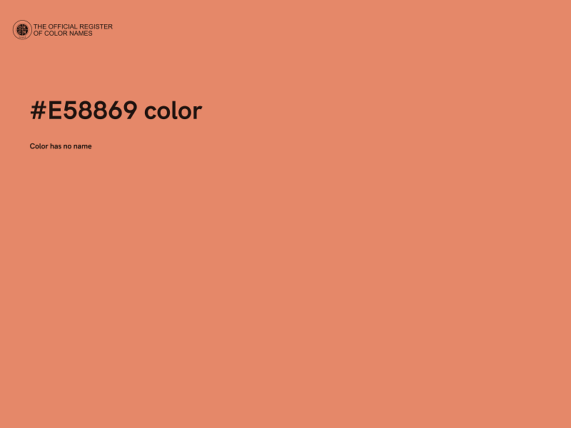 #E58869 color image