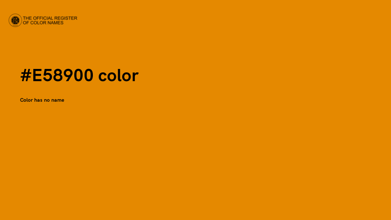 #E58900 color image