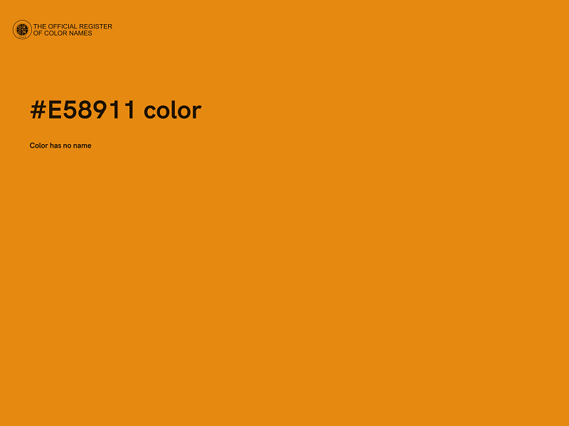 #E58911 color image