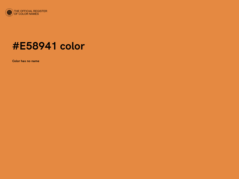 #E58941 color image