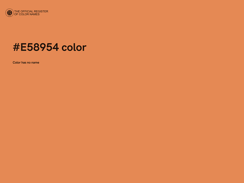 #E58954 color image