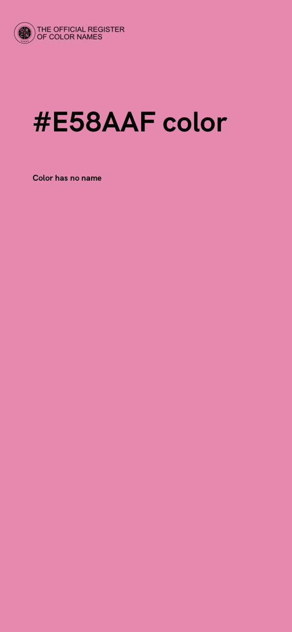#E58AAF color image