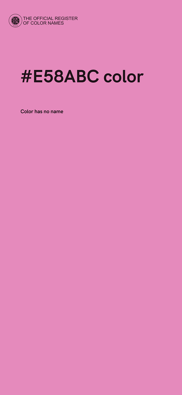 #E58ABC color image