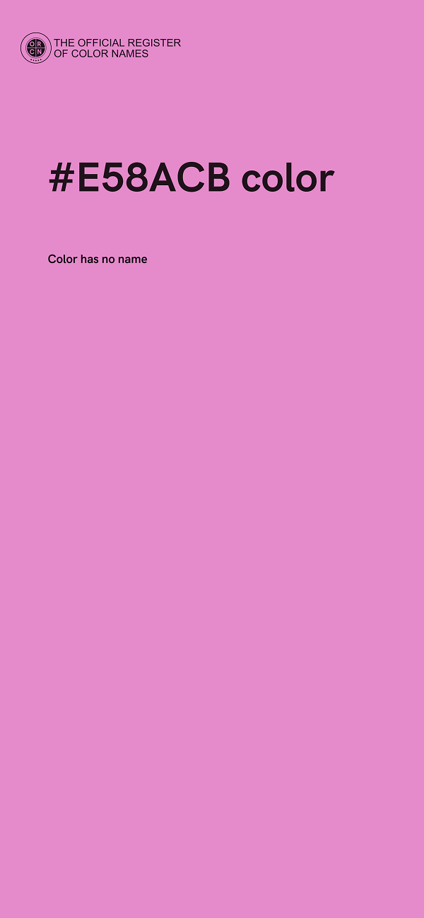 #E58ACB color image