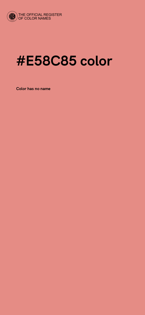 #E58C85 color image