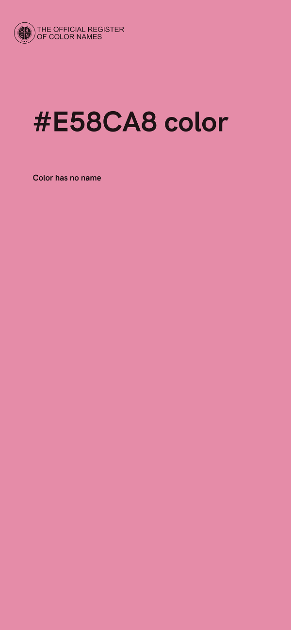 #E58CA8 color image
