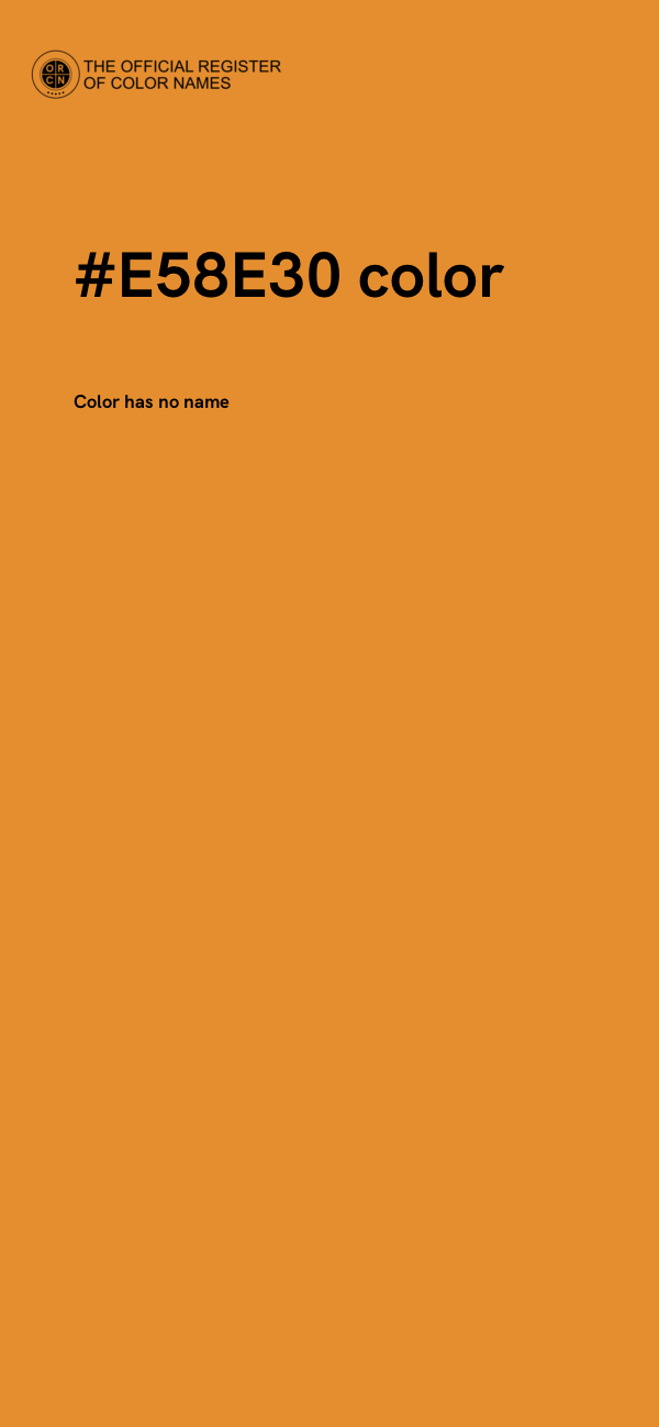 #E58E30 color image
