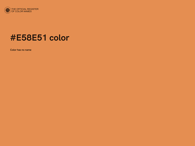 #E58E51 color image