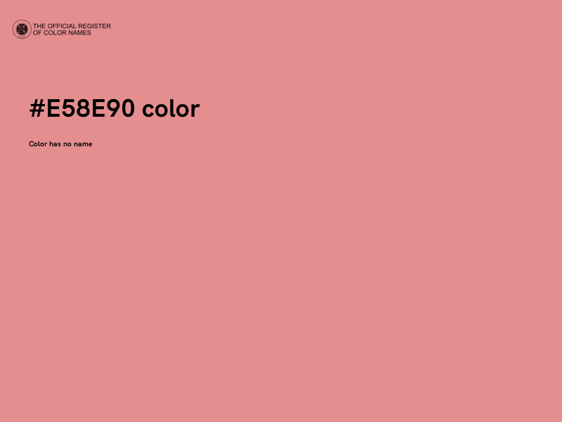 #E58E90 color image