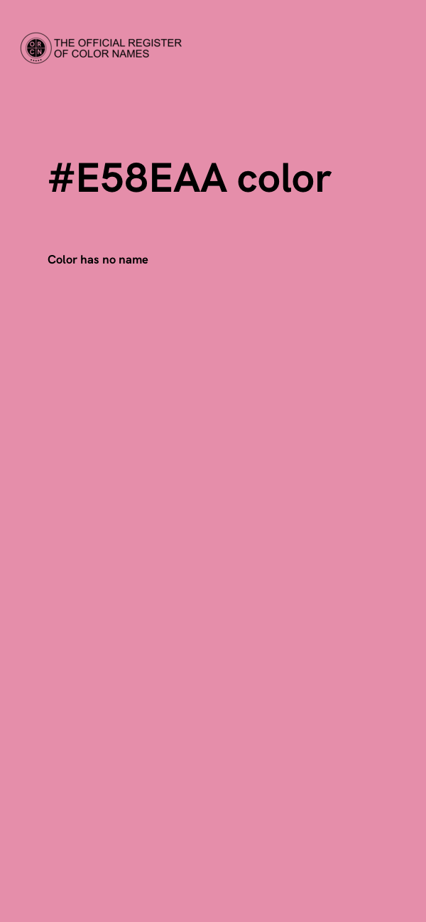 #E58EAA color image