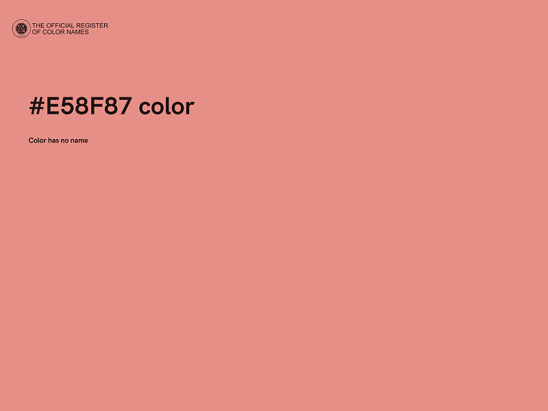 #E58F87 color image