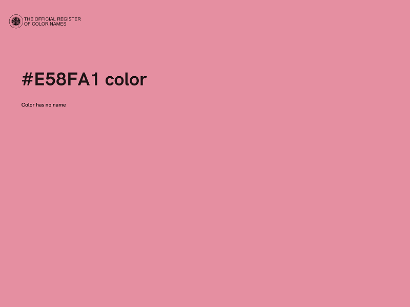 #E58FA1 color image