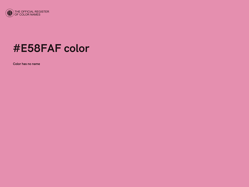 #E58FAF color image