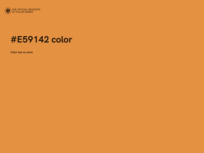 #E59142 color image