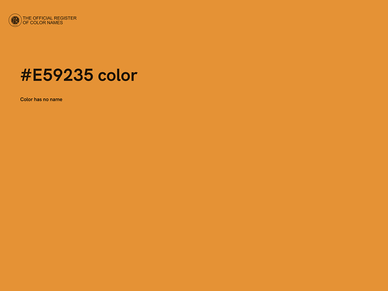 #E59235 color image