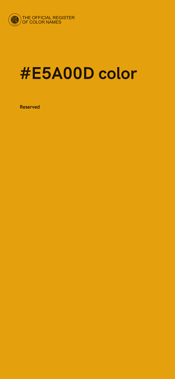 #E5A00D color image