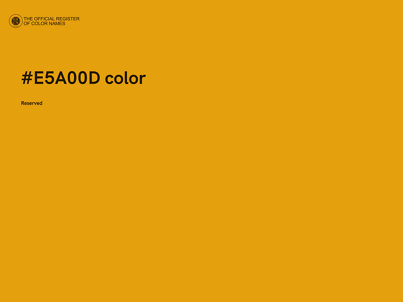 #E5A00D color image