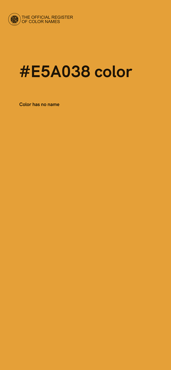 #E5A038 color image