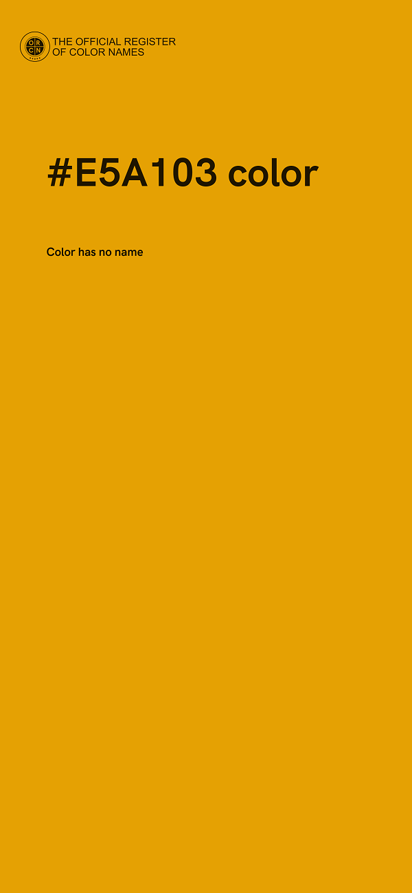 #E5A103 color image