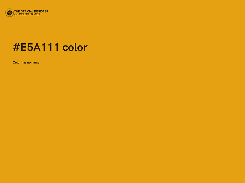 #E5A111 color image