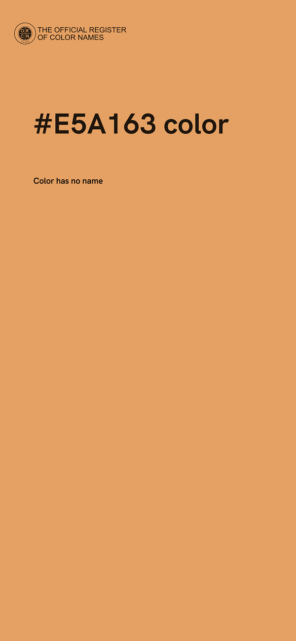 #E5A163 color image