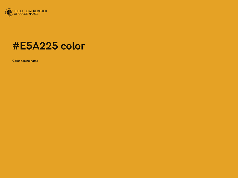 #E5A225 color image