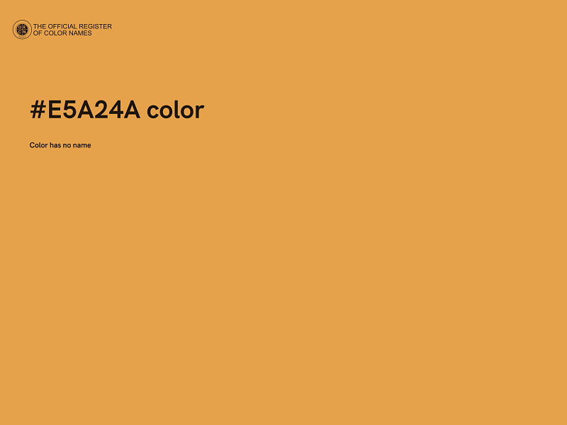 #E5A24A color image