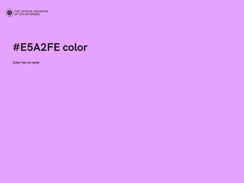 #E5A2FE color image