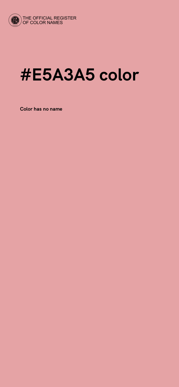 #E5A3A5 color image
