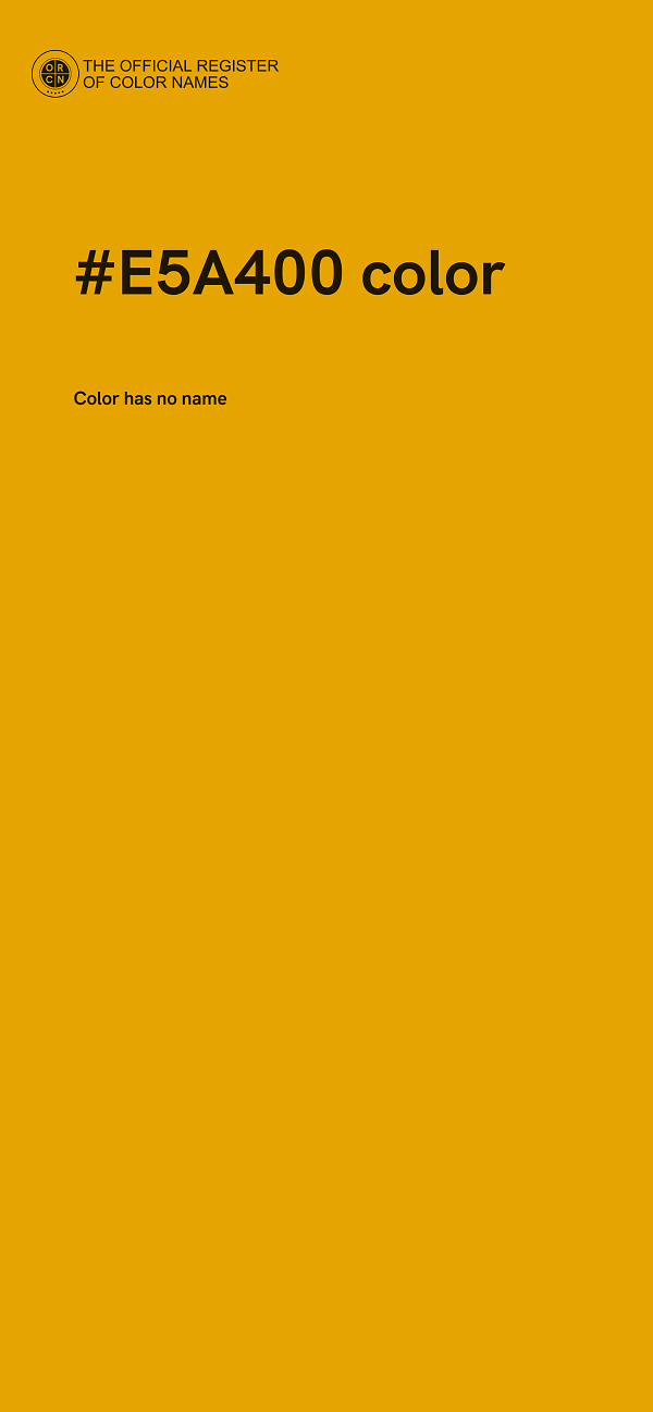 #E5A400 color image
