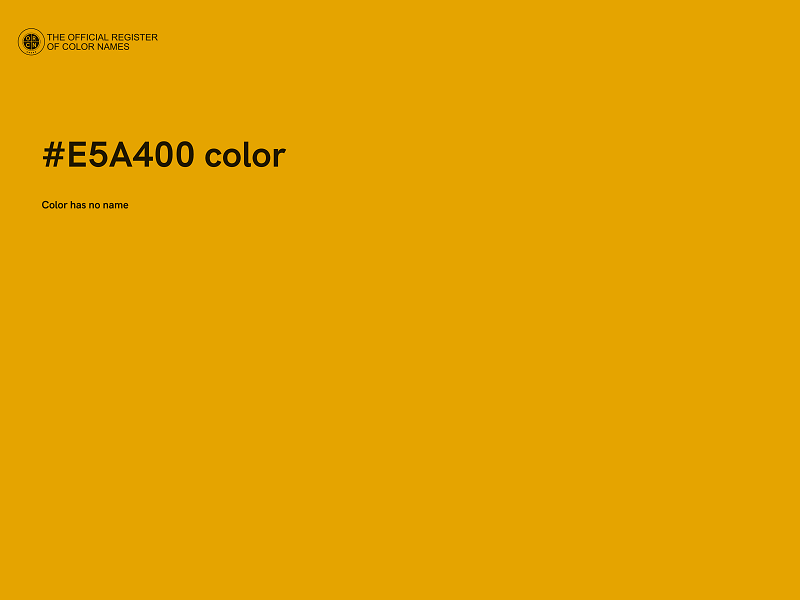#E5A400 color image