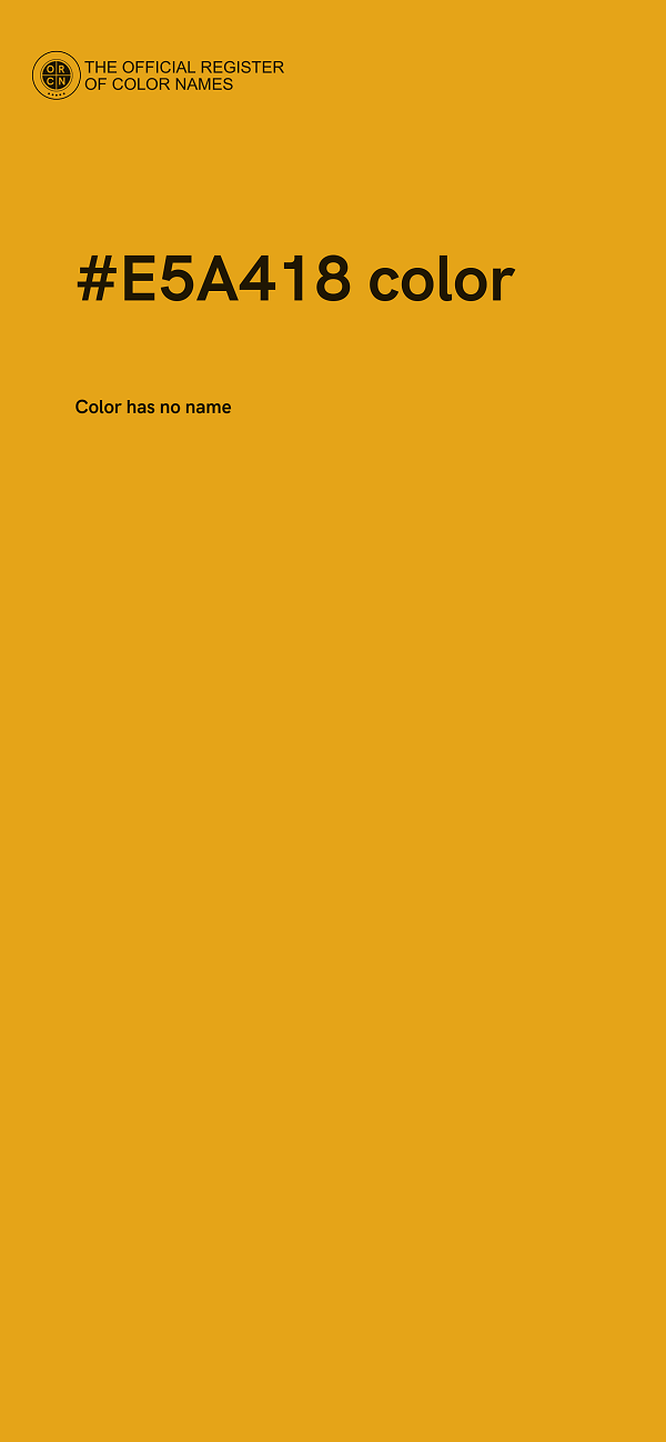 #E5A418 color image