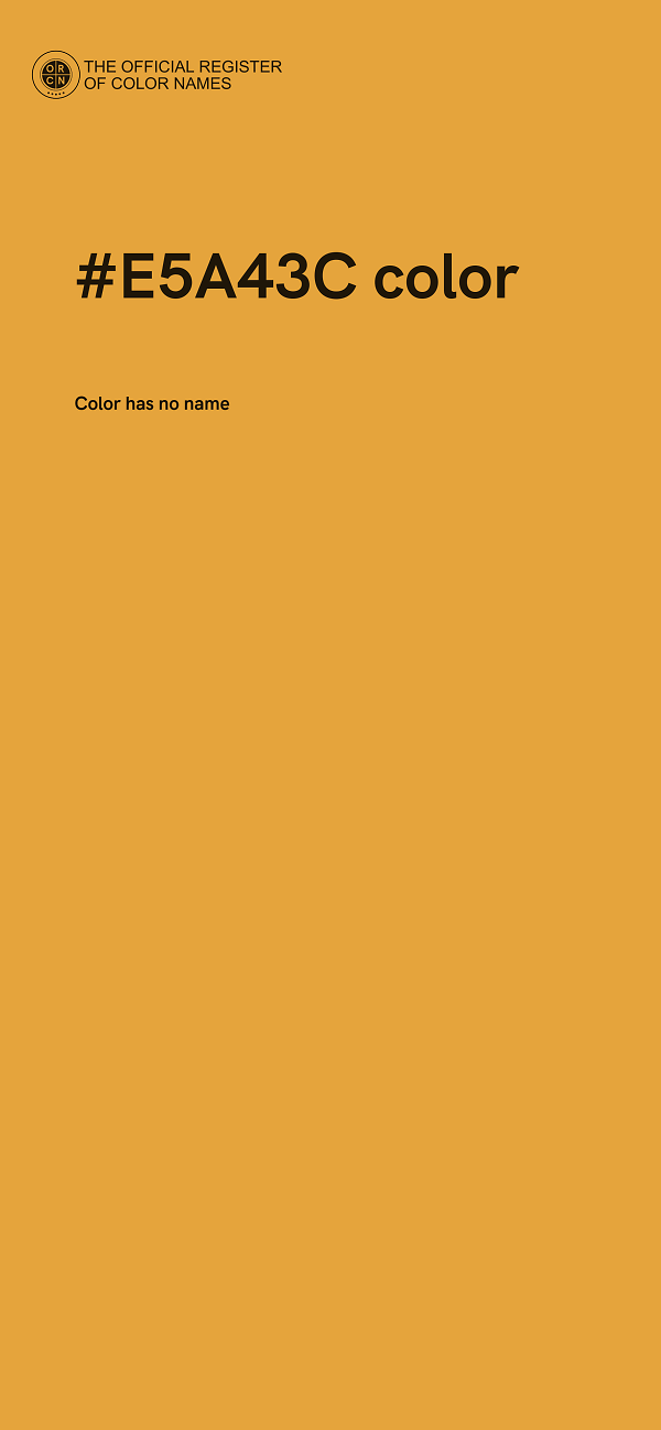 #E5A43C color image