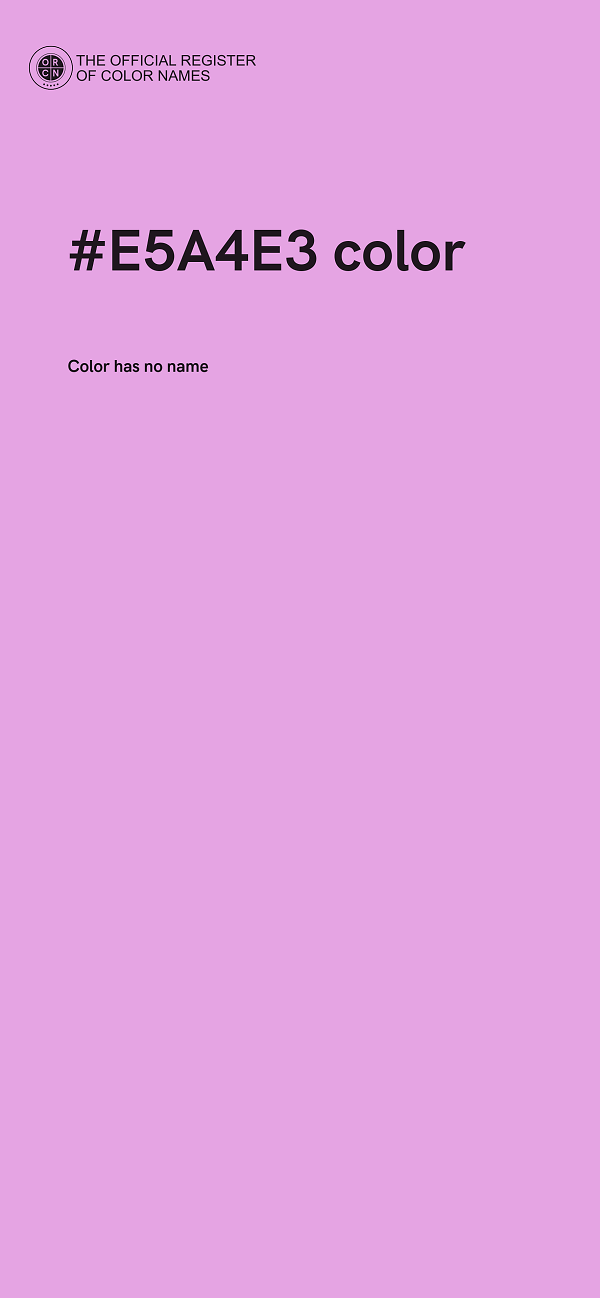 #E5A4E3 color image