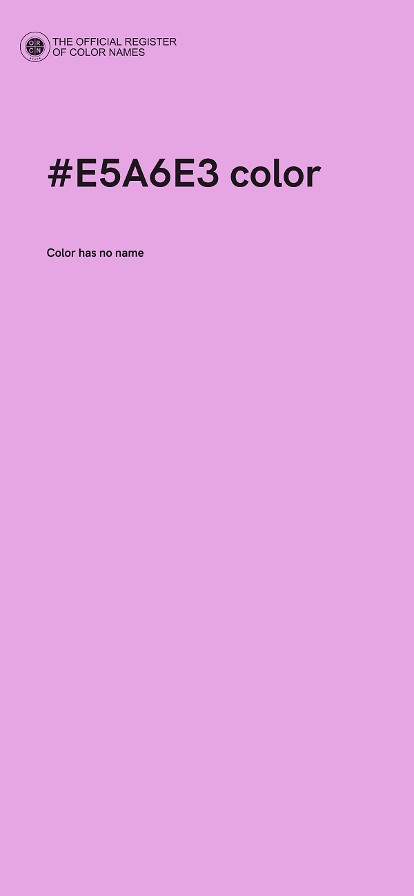 #E5A6E3 color image