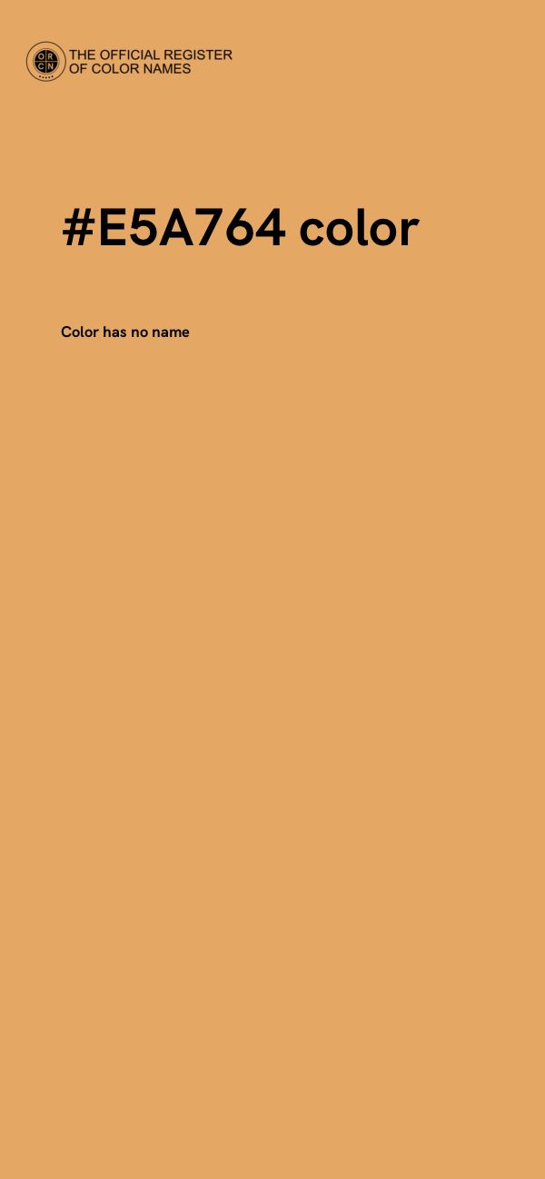 #E5A764 color image