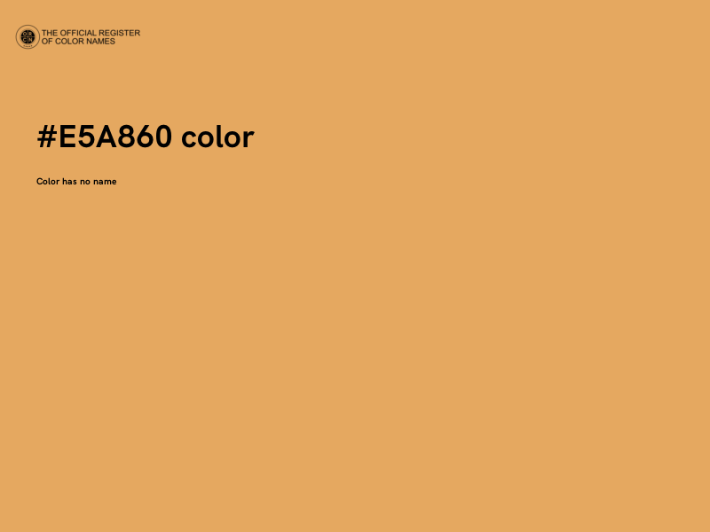 #E5A860 color image