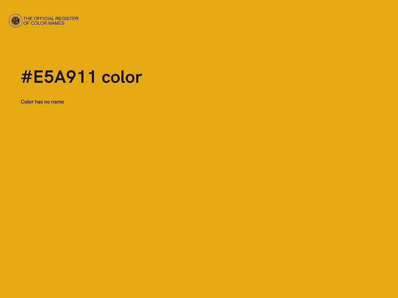 #E5A911 color image