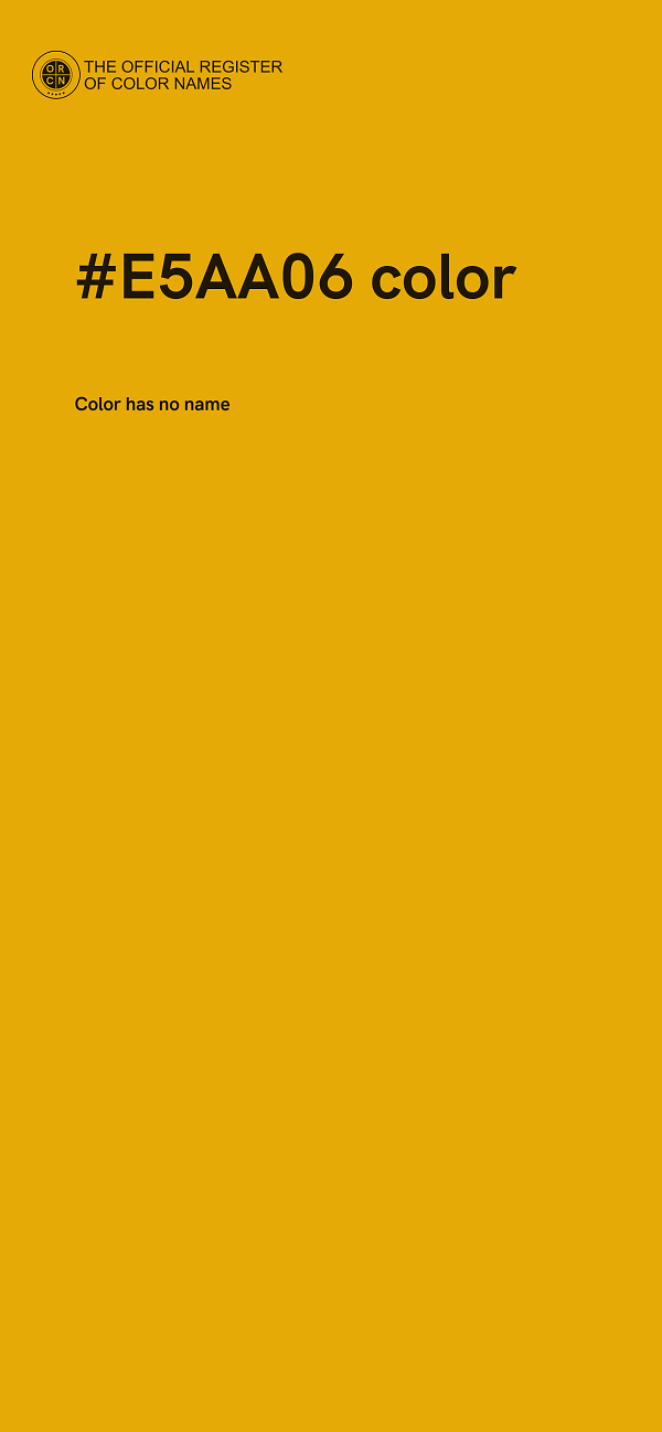 #E5AA06 color image