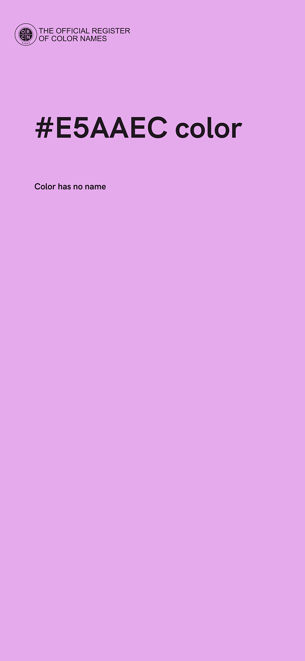 #E5AAEC color image