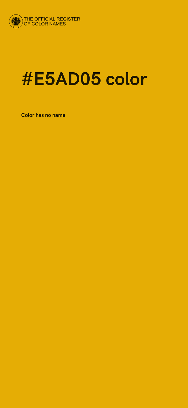 #E5AD05 color image