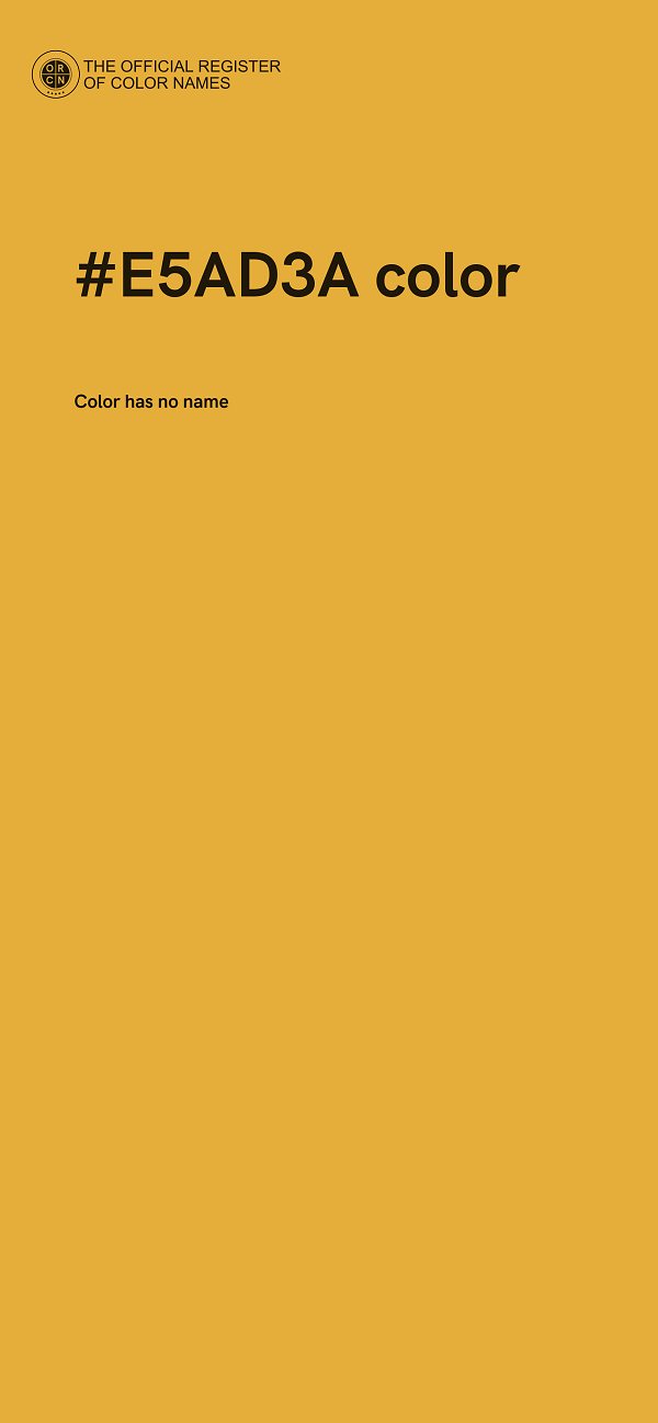 #E5AD3A color image